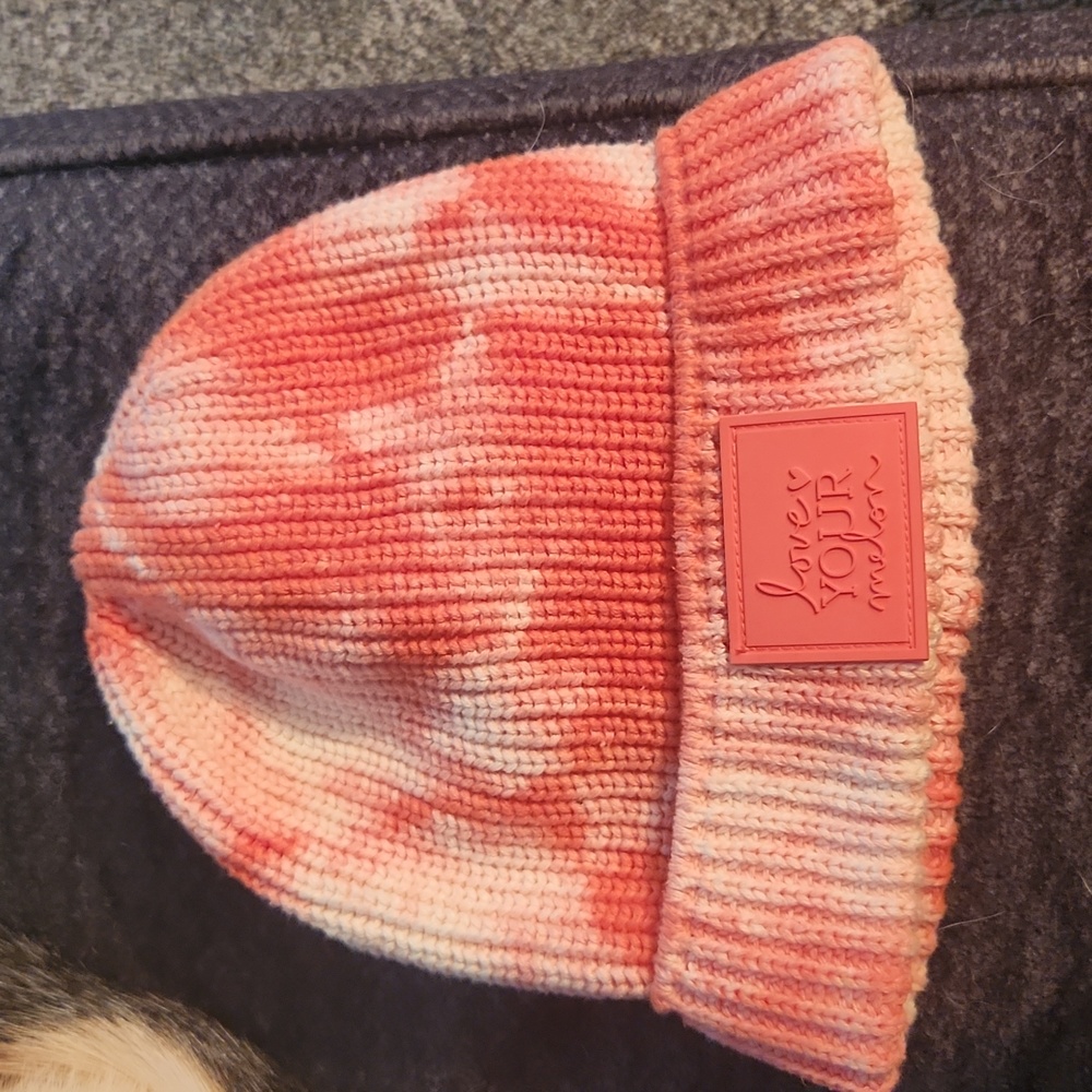Pink and white tye dye LYM hat